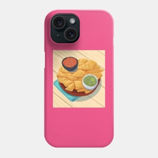 Tortilla chips, salsa, and guacamole Phone Case