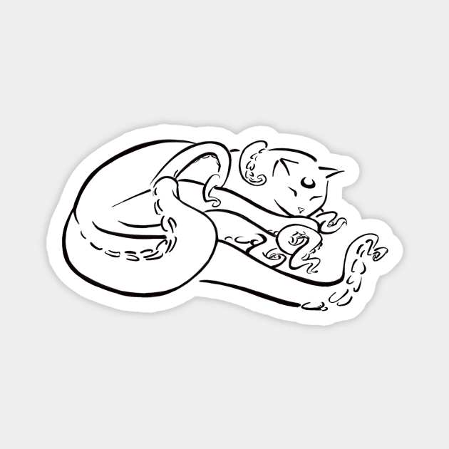 Sleeping Cathulhu Magnet by Cleyvonslay