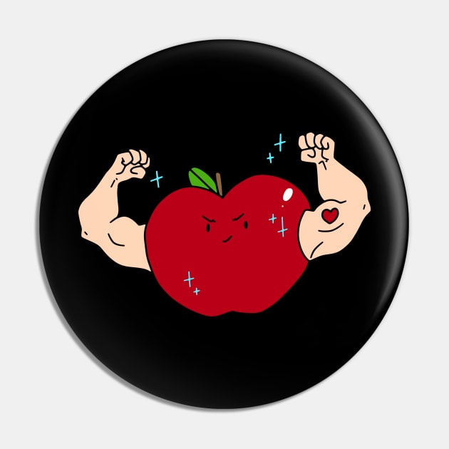 Buff Arms Apple Pin by saradaboru