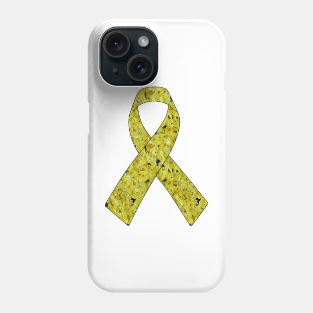 Yellow Flowers Ribbon Phone Case by DiegoCarvalho