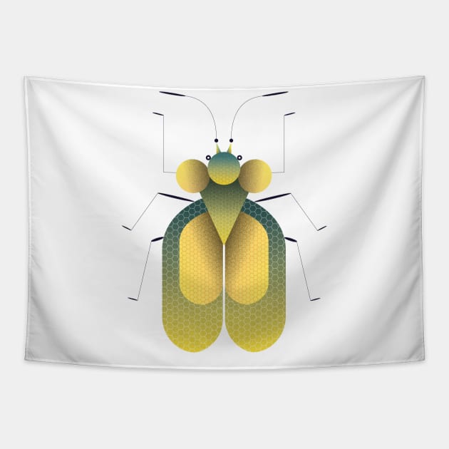 Geometric insect Tapestry by Léo Alexandre