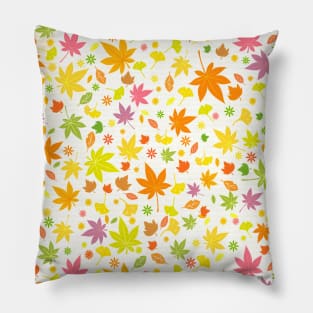 Fall Leaves Art Deco Wallpaper Pattern Design Pillow