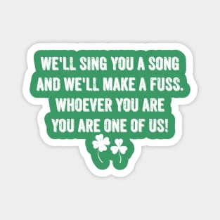 If You're Irish Come Into The Parlor Song Lyric Magnet