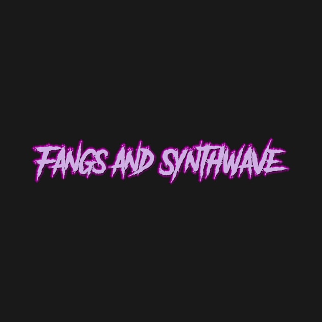 Fangs and Synthwave Long Violet Logo by Electrish