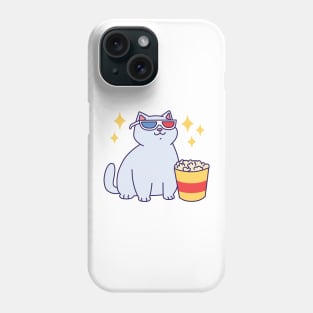 Fat Cat With Popcorn Phone Case