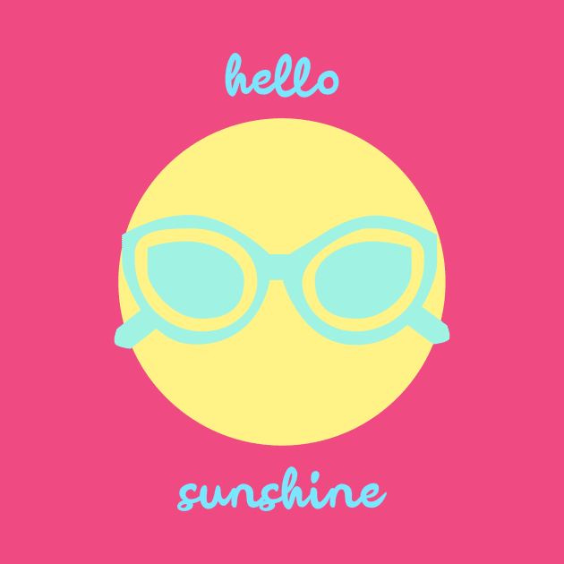 Hello Sunshine Sun With Blue Sunglasses Summer Vacation Outfit by BitterBaubles