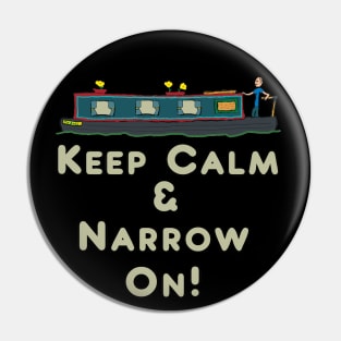 Keep Calm Narrowboat Pin