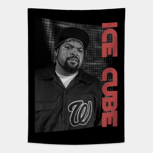 ice cube is the rapp - monochrome style Tapestry by BUBBLEMOON