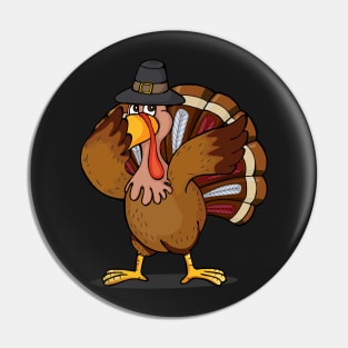 Cute Dabbing Turkey Pin