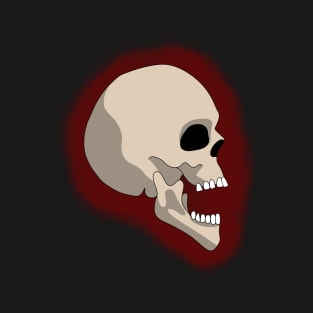 Human Skull with Red Glow T-Shirt