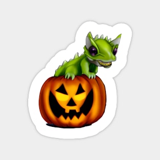 Baby Dragon Jack-O-Lantern Magnet