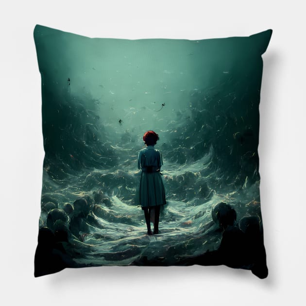 Into The Abyss Pillow by Happy Woofmas