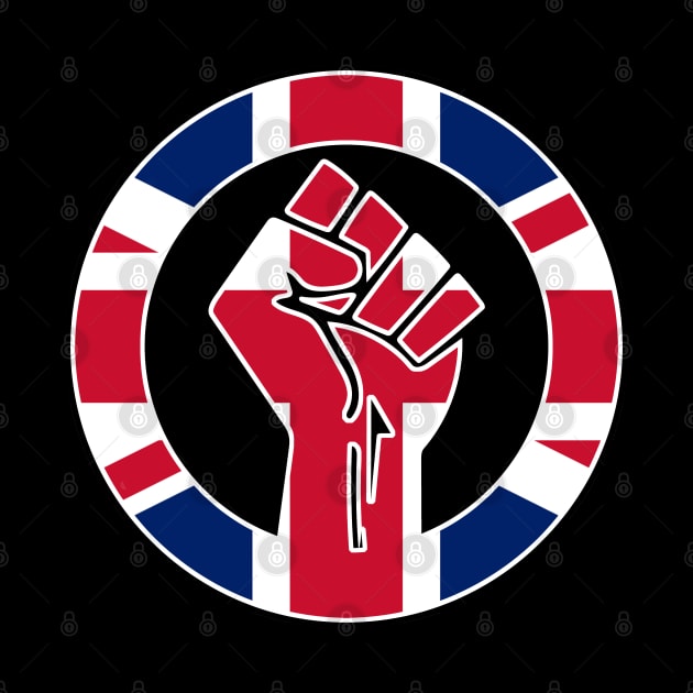 Black Lives Matter Fist Circled Flag United Kingdom by aaallsmiles