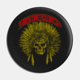 ZED - Native Head Dress - Faded T-Shirt Pin