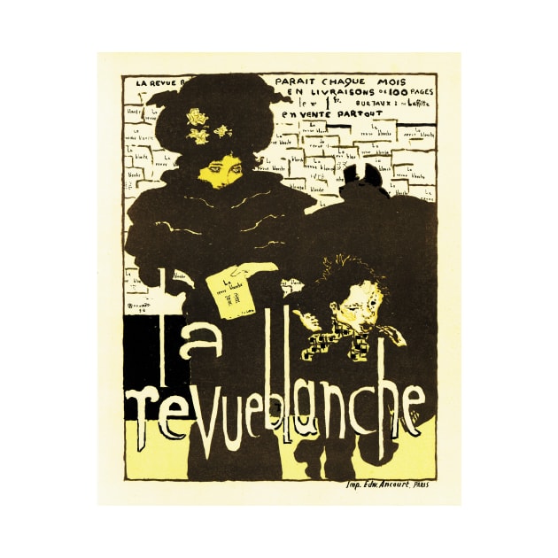 LA REVUE BLANCHE 1894 Vintage French Art and Literary Magazine Advertisement by vintageposters