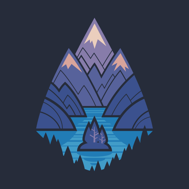 Mountain Lake : Blue by Waynem