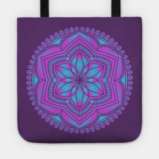 Decorative Floral Purple Tote