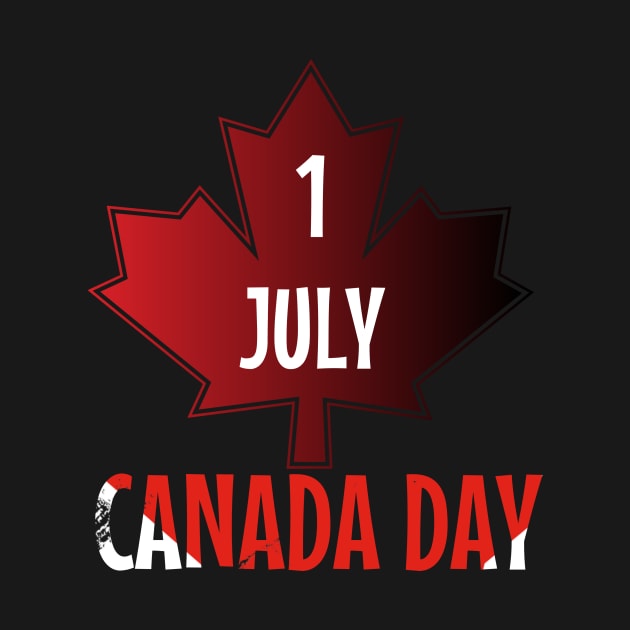 1 July Canada Day T-Shirt by Teeboom St