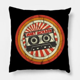 Janet Proud Name Retro Cassette Vintage Pillow