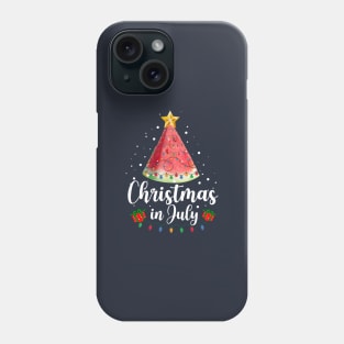 Christmas In July watermelon lover funny Summer Xmas Phone Case