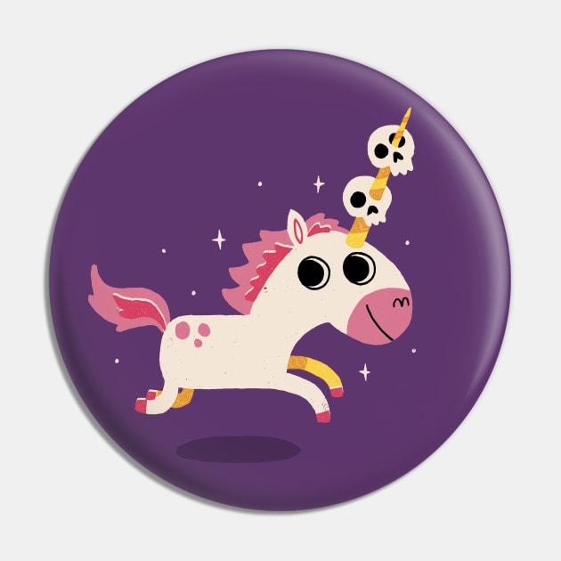 Unicorn Of Death Pin by DinoMike