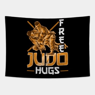 Cute & Funny Free Judo Hugs MMA Mixed Martial Arts Tapestry