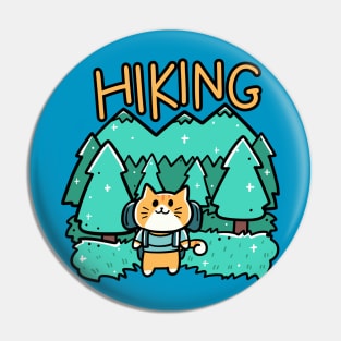 Cat Hiking Pin
