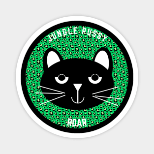 Black cat head Magnet