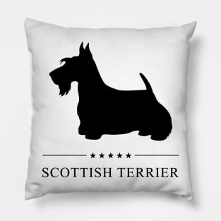 Scottish Terrier Black Silhouette Pillow