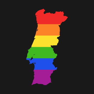 Portugal Rainbow Flag for proud LGTBQ Portuguese T-Shirt