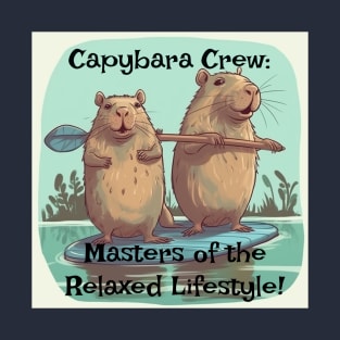 Capybara Crew: Masters of the Relaxed Lifestyle! Apron T-Shirt