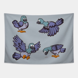 Cartoon Pigeons Tapestry