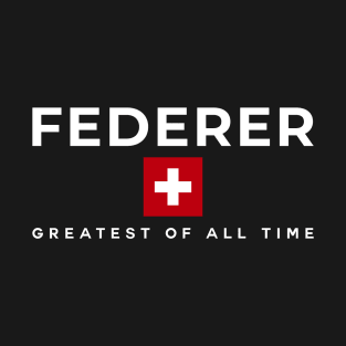 Roger Federer GOAT Made In Switzerland white T-Shirt