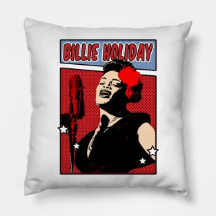 Billie Holiday Comic style Pillow