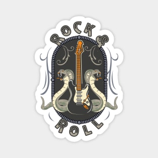 Rock & Roll Electric Guitar Snake Music Magnet