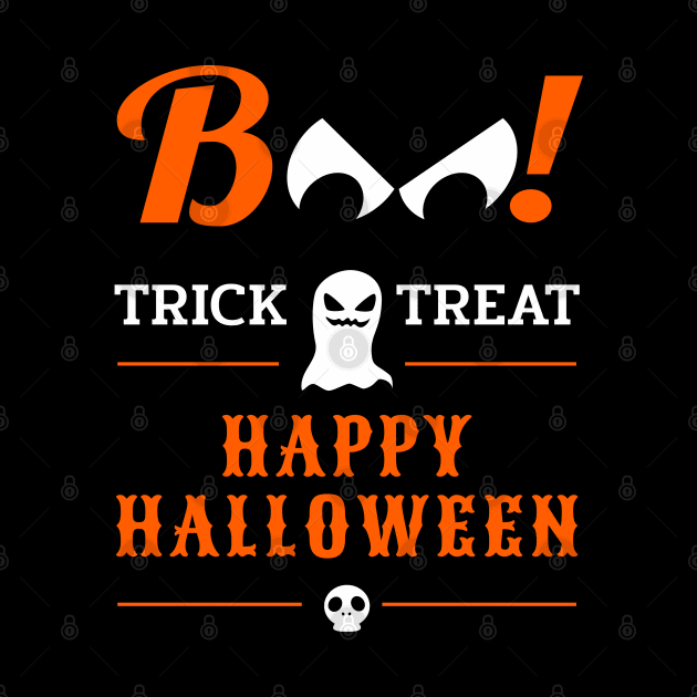 Happy Halloween Boo - Scary Ghost Eyes by Elsie Bee Designs