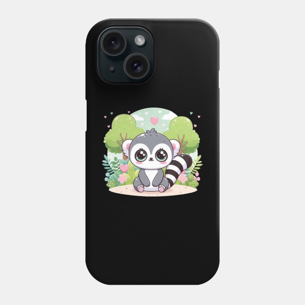 Cute Lemur Phone Case by The Art-Mart