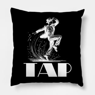 TAP with dancer white sketch Pillow