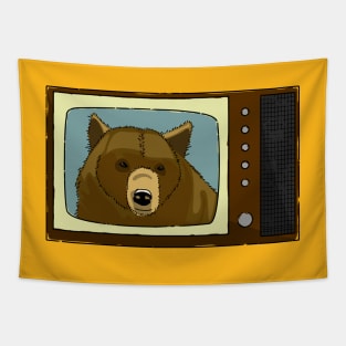 A Bear on TV Tapestry