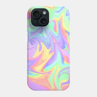 Marbled Pastel Rainbow Abstract Design Phone Case