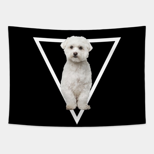 Dog with triangle anjing dengan segitiga Tapestry by Buatan.ku