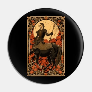 Centaur Tarot Card Vintage Artwork Pin