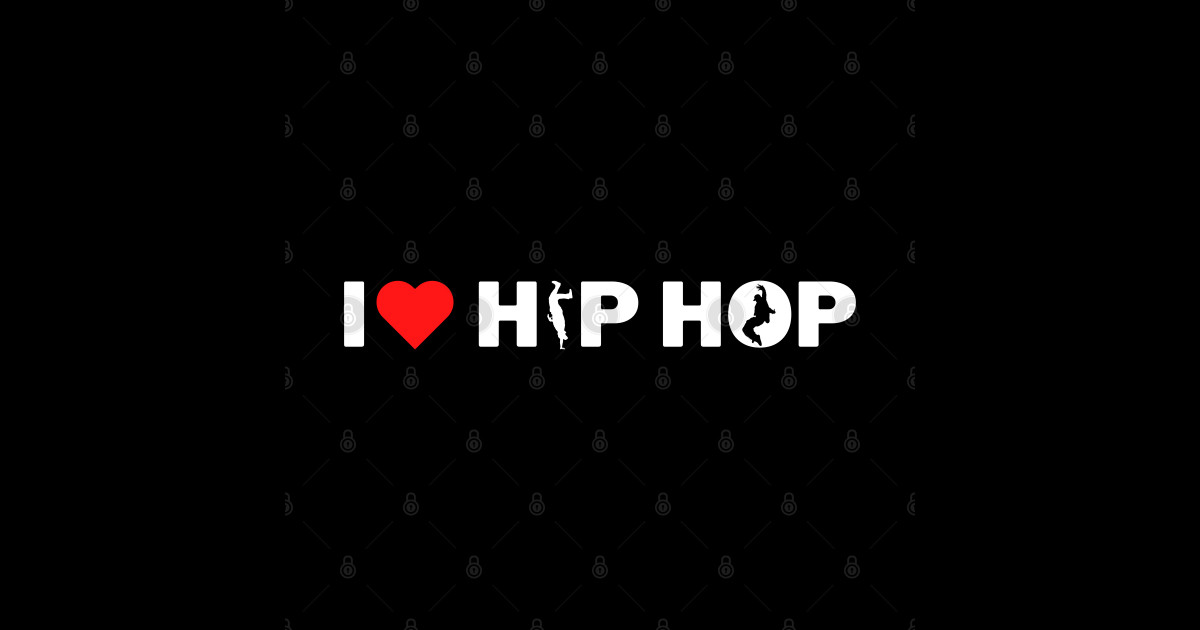 I Love Hip Hop (Heart) Rap and Hip Hop Fan Hip Hop Sticker