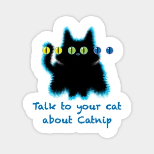 Cat under Catnip effects Magnet