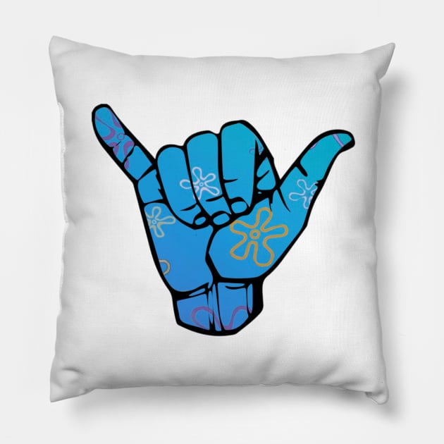 Bikini Bottom Shaka Hand Pillow by lolsammy910