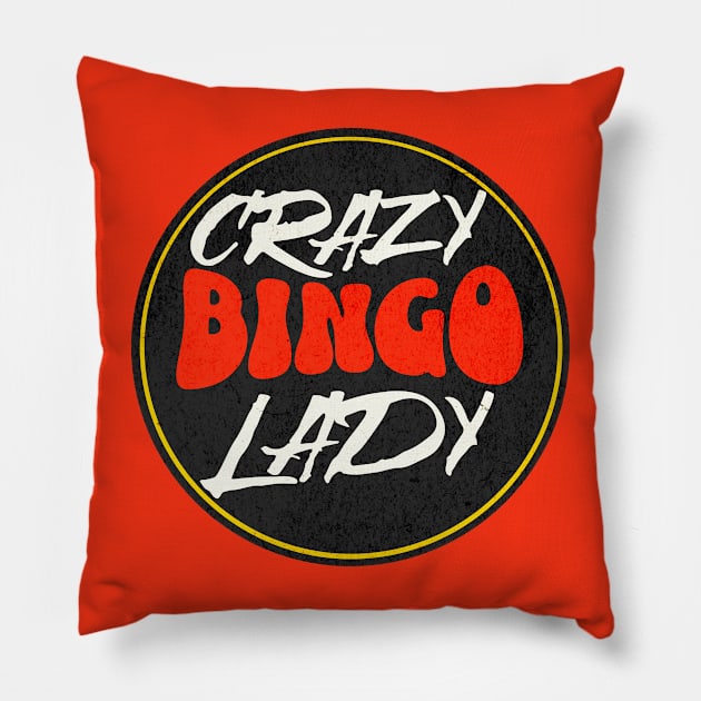 Bingo lady Retro Pillow by printhavan