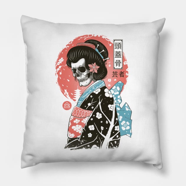 Yokai Geisha Pillow by Vincent Trinidad Art