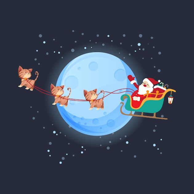 Santa Claus Riding kitten by Skylane