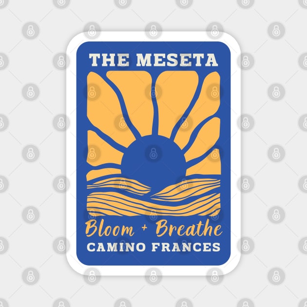 The Meseta on the Camino Sunflower Edition Magnet by Camp Happy Hour