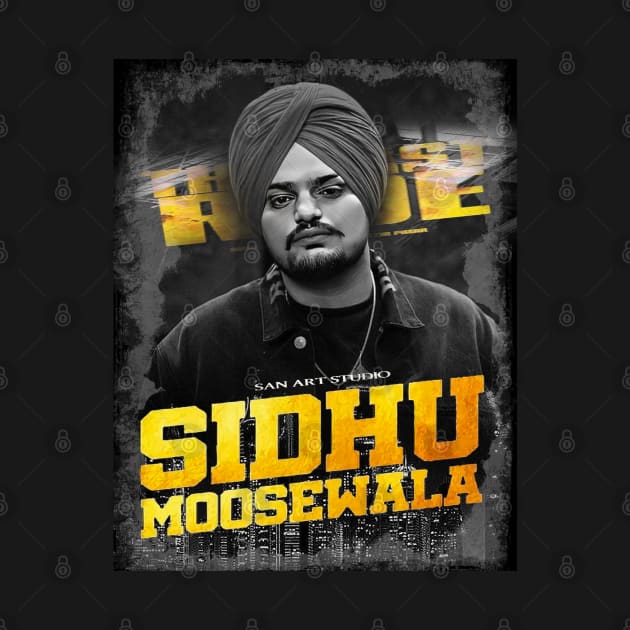 Sidhu Moosewala design by SAN ART STUDIO 